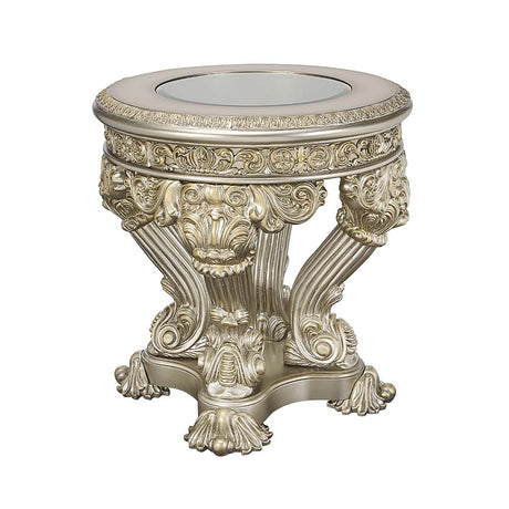 Acme - Danae End Table LV01203 Champagne & Gold Finish