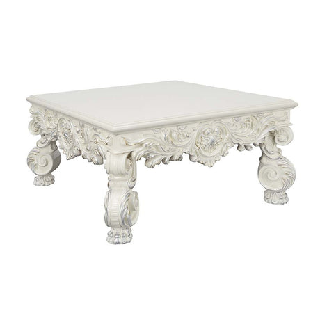 Adara Coffee Table LV01217 Antique White Finish | Acme - LV01217 - Home Elegance USA - 1