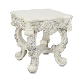 Adara End Table LV01218 Antique White Finish | Acme | Home Elegance USA