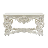 Adara Sofa Table LV01219 Antique White Finish | Acme - LV01219 - Home Elegance USA - 2