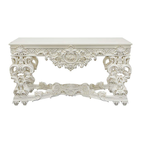 Adara Sofa Table LV01219 Antique White Finish | Acme - LV01219 - Home Elegance USA - 2