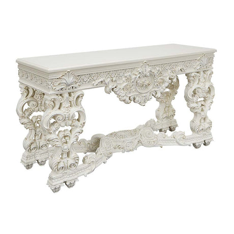 Adara Sofa Table LV01219 Antique White Finish | Acme - LV01219 - Home Elegance USA - 1