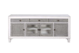 Acme - Katia Tv Stand LV01317 Rustic Gray & Weathered White Finish