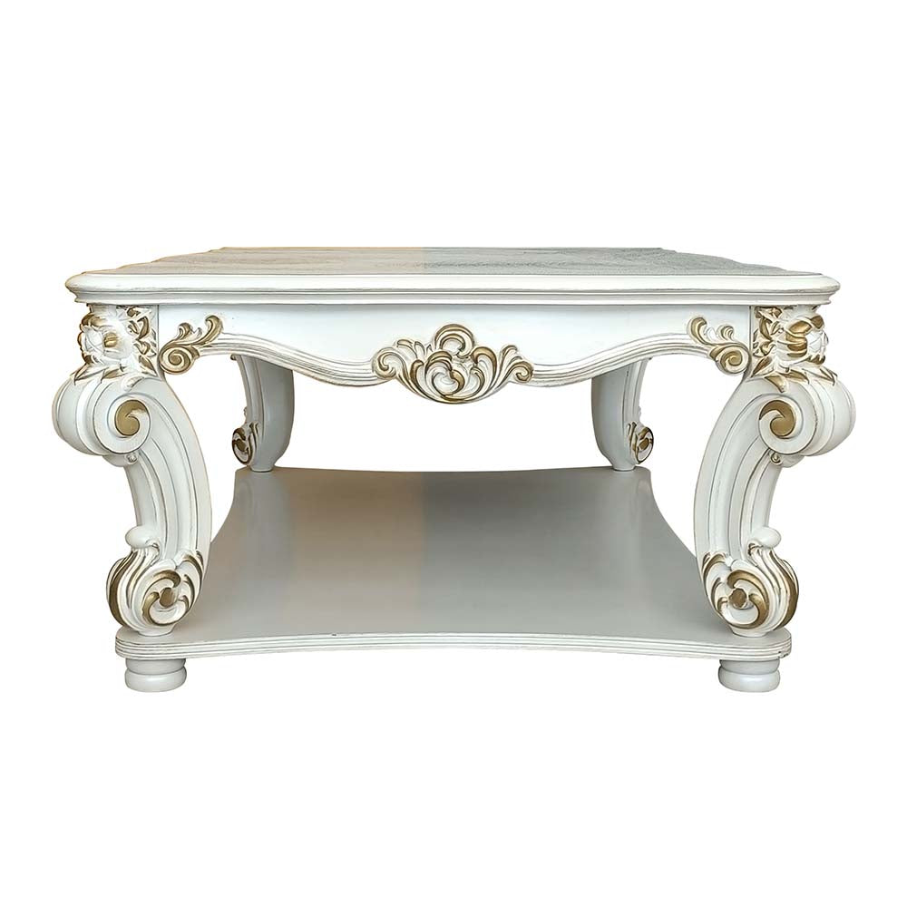 Acme - Vendome Coffee Table LV01327 Antique Pearl Finish