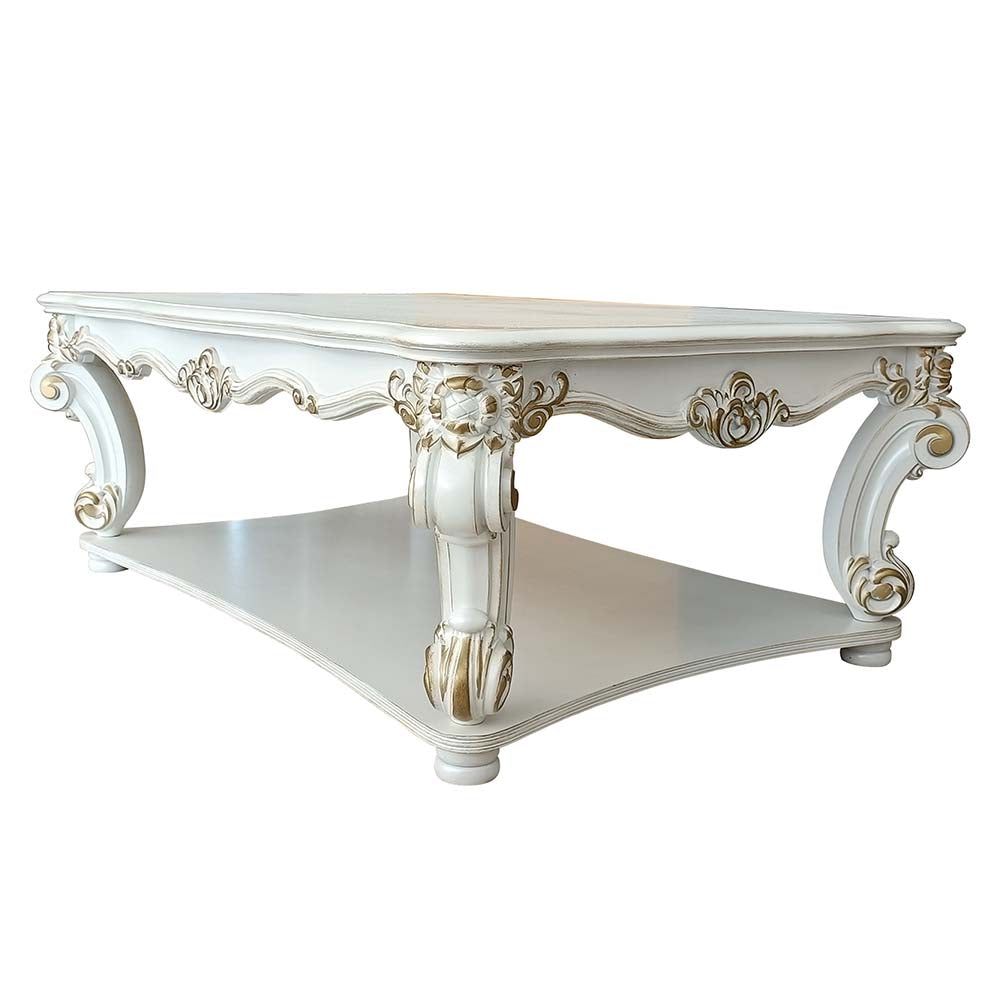 Acme - Vendome Coffee Table LV01327 Antique Pearl Finish