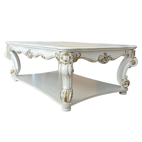 Acme - Vendome Coffee Table LV01327 Antique Pearl Finish