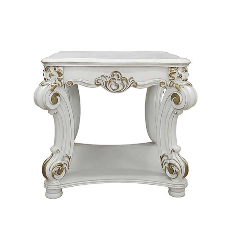 Acme - Vendome End Table LV01328 Antique Pearl Finish