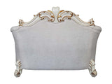 Acme - Vendome II Loveseat W/4 Pillows LV01330 Two Tone Ivory Fabric & Antique Pearl Finish