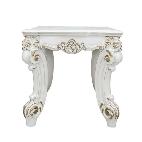 Acme - Vendome II End Table LV01333 Antique Pearl Finish