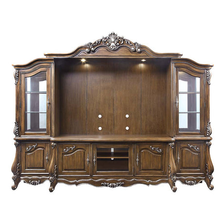 Acme - Latisha Entertainment Center LV01355 Antique Oak Finish