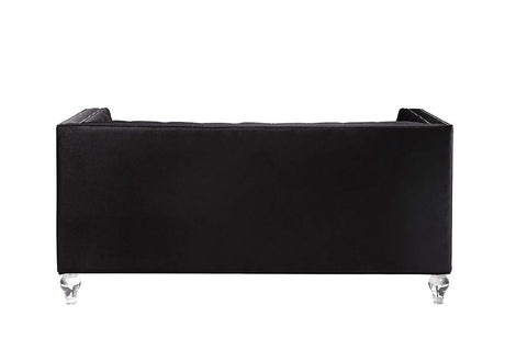 Acme - Heibero Loveseat W/2 Pillows (Same 56996) LV01404 Black Velvet