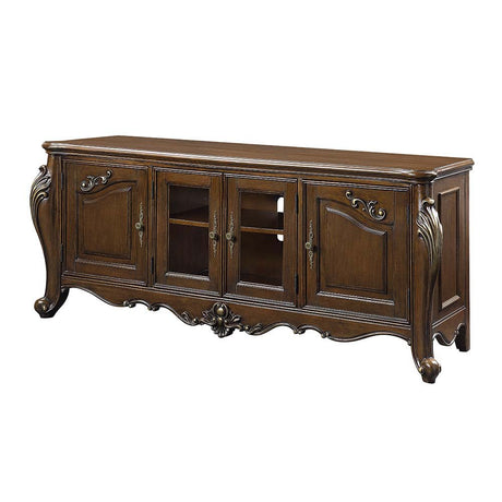 Devayne Tv Stand LV01414 Dark Walnut Finish | Acme - LV01414 - Home Elegance USA - 2