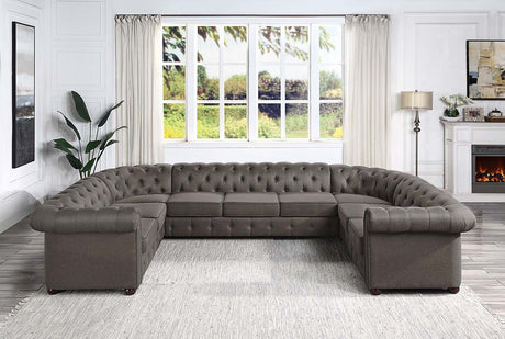 Acme - Jakim Sectional Sofa LV01459 Brown Linen