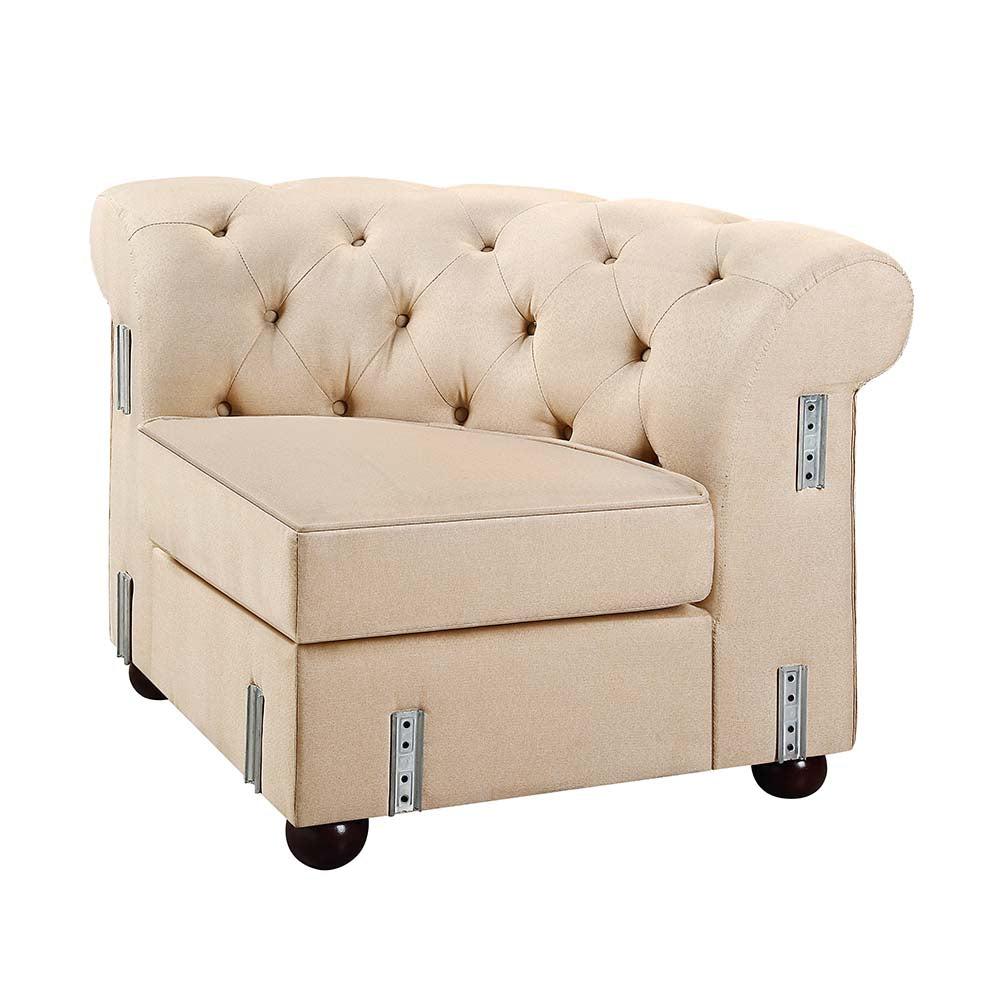 Acme - Jakim Sectional Sofa LV01460 Beige Linen