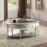 Acme - Kasa Coffee Table LV01502 Sintered Stone Top & Champagne Finish