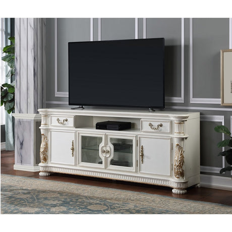 Acme - Vendome II Tv Stand LV01521 Antique Pearl Finish