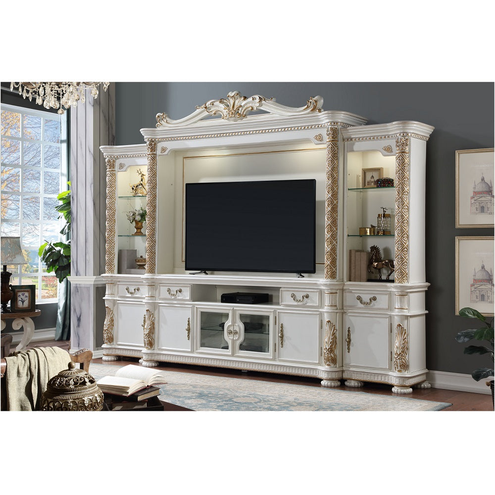 Acme - Vendome II Tv Stand LV01521 Antique Pearl Finish