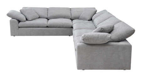 Acme - Naveen Sectional Sofa W/6 Pillows LV01563 Gray Linen