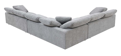 Acme - Naveen Sectional Sofa W/6 Pillows LV01563 Gray Linen