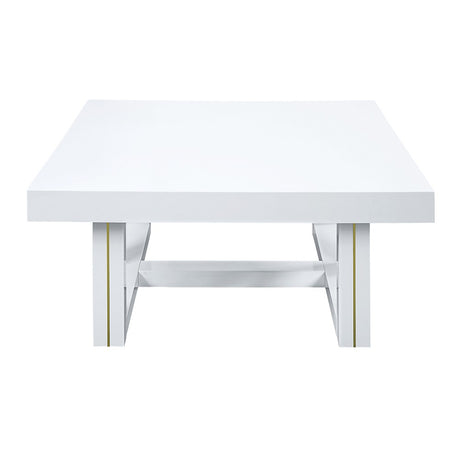 Acme - Paxley Coffee Table LV01614 White High Gloss Finish