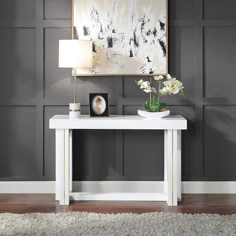 Acme - Paxley Sofa Table LV01616 White High Gloss Finish