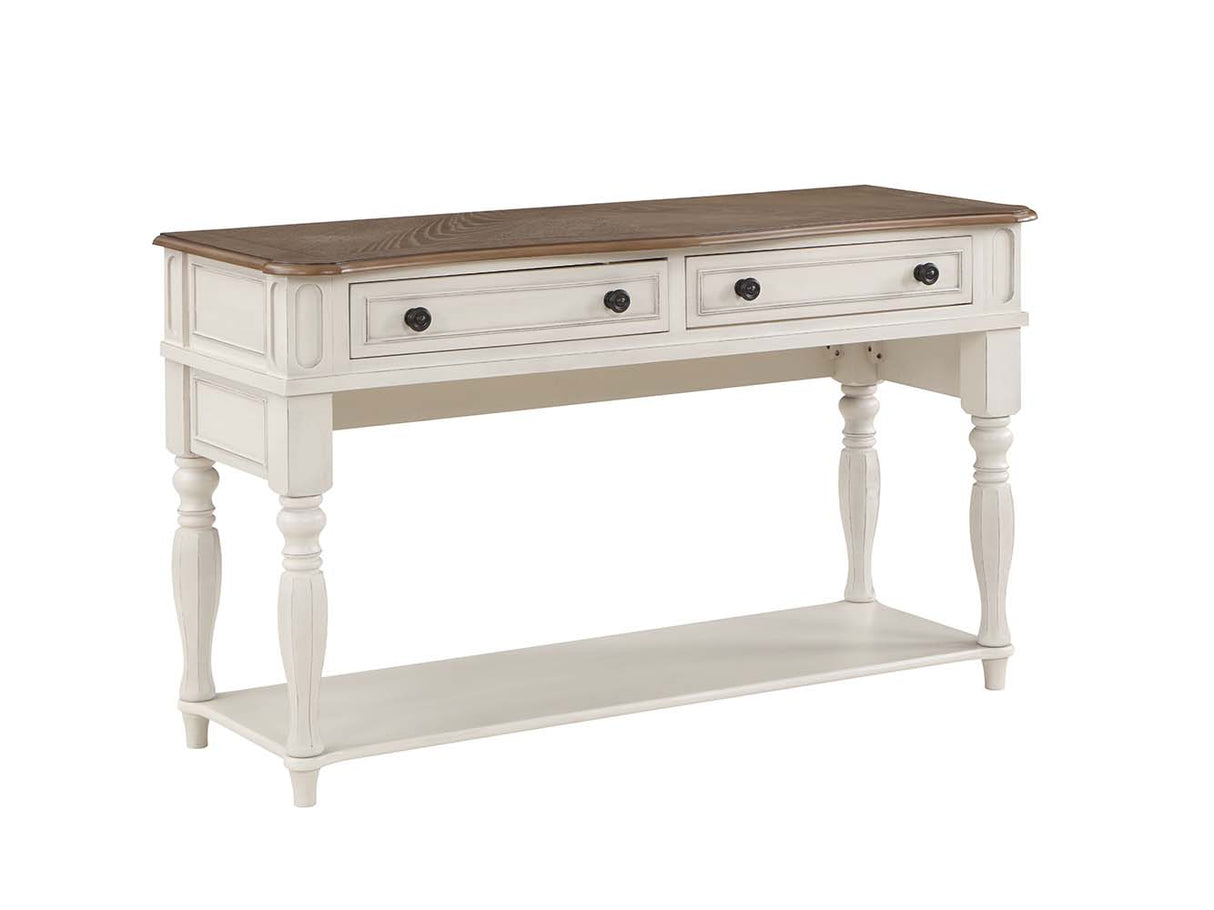 Acme - Florian Sofa Table LV01664 Oak & Antique White Finish