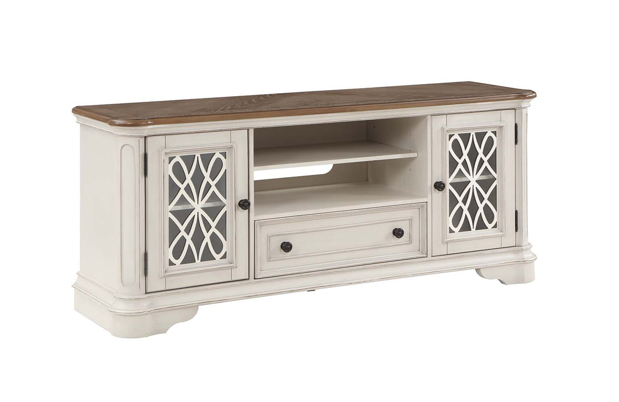 Acme - Florian Tv Stand LV01665 Oak & Antique White Finish