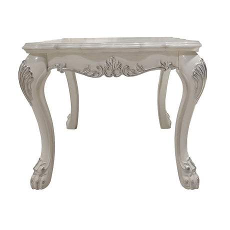 Acme - Dresden End Table LV01692 Bone White Finish