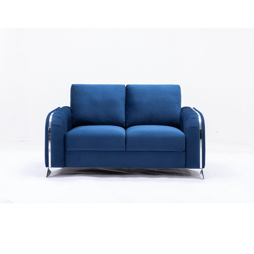 Acme - Wenona Loveseat LV01775 Blue Velvet