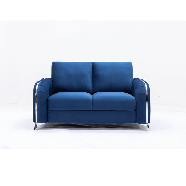 Acme - Wenona Loveseat LV01775 Blue Velvet