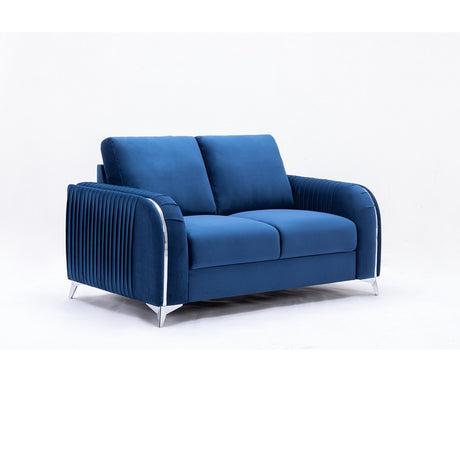 Acme - Wenona Loveseat LV01775 Blue Velvet