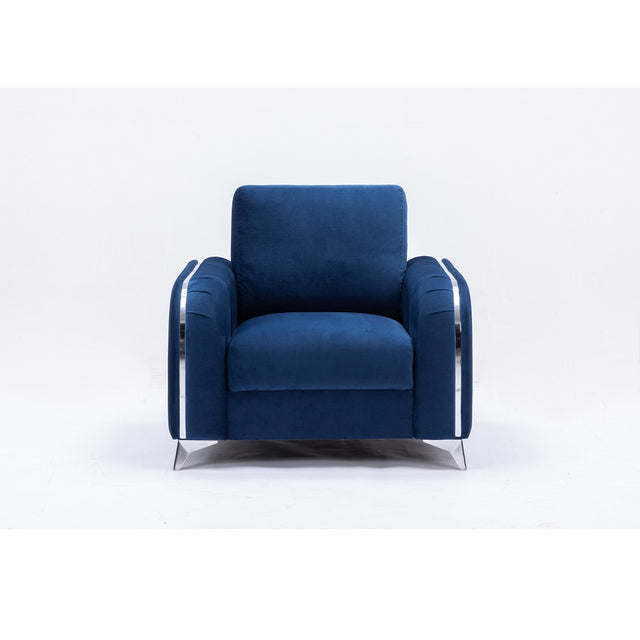 Acme - Wenona Chair LV01776 Blue Velvet