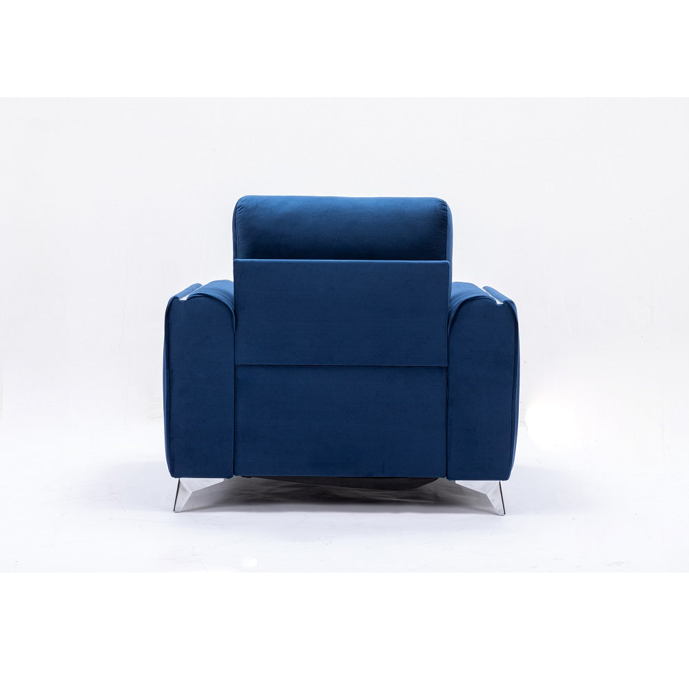 Acme - Wenona Chair LV01776 Blue Velvet