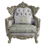 Acme - Miliani Chair W/Pillow LV01782 Fabric & Antique Bronze Finish