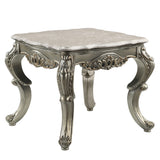 Acme - Miliani End Table W/Marble Top LV01784 Natural Marble Top & Antique Bronze Finish