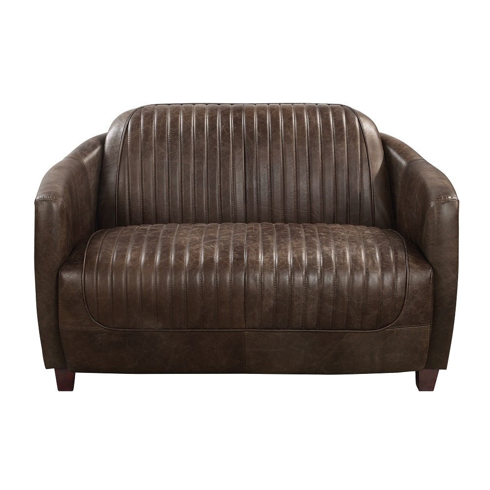 Brancaster Loveseat LV01810 Antique Slate Top Grain Leather | Acme | Home Elegance USA