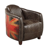 Acme - Brancaster Chair LV01811 Antique Slate Top Grain Leather