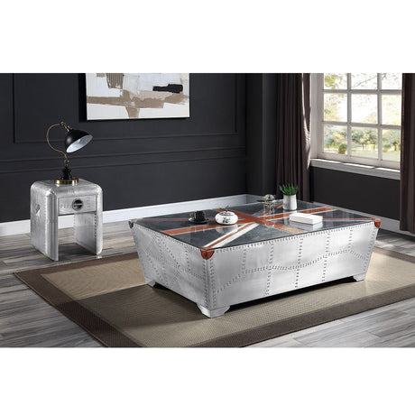 Brancaster Coffee Table LV01812 Aluminum | Acme - LV01812 - Home Elegance USA - 1