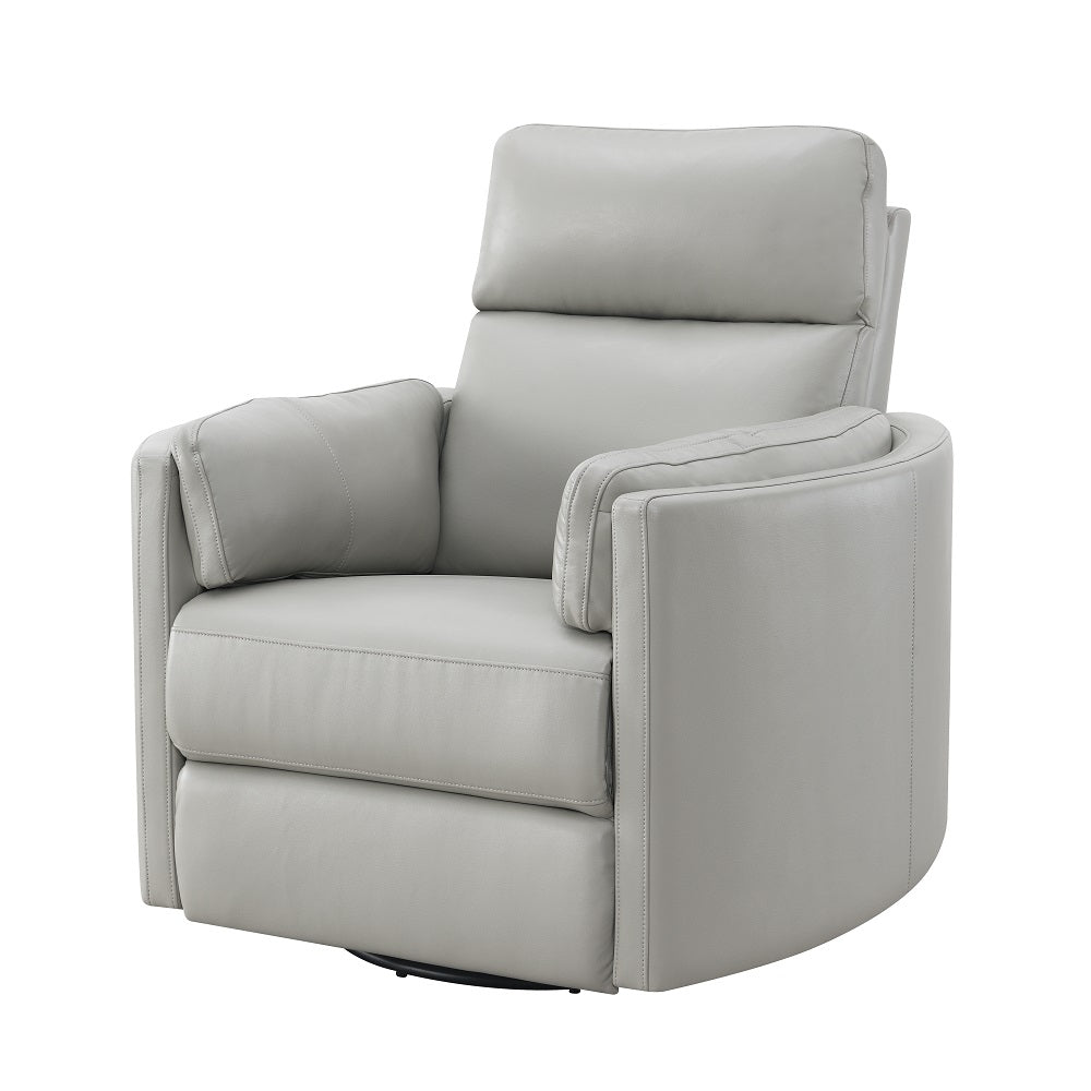 Acme - Sagen Recliner W/Swivel & Glider LV01880 Gray Leather Aire