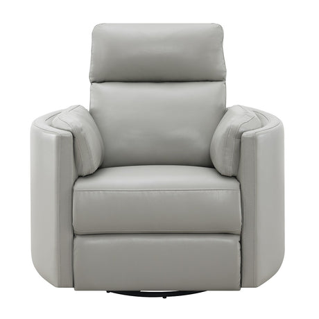 Acme - Sagen Recliner W/Swivel & Glider LV01880 Gray Leather Aire