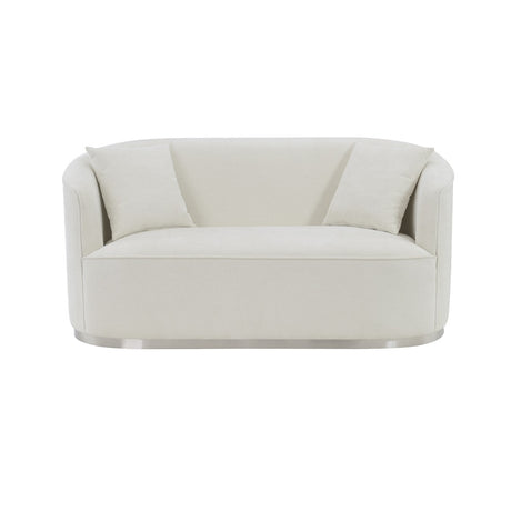 Acme - Odette Loveseat W/2 Pillows LV01918 Beige Chenille