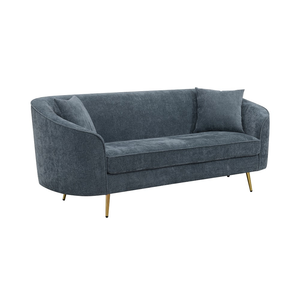 Acme - Nakendra Sofa W/2 Pillows LV01920 Cobalt Gray Chenille