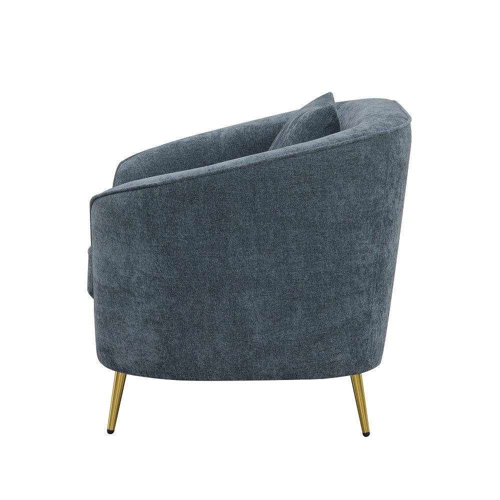 Acme - Nakendra Chair W/Pillow LV01922 Cobalt Gray Chenille