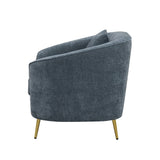 Acme - Nakendra Chair W/Pillow LV01922 Cobalt Gray Chenille