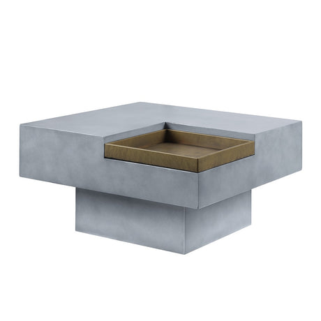 Acme - Kailano Coffee Table LV01928 Weathered Gray Finish