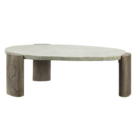 Acme - Jacinda Coffee Table LV01929 Weathered Gray & Oak Finish