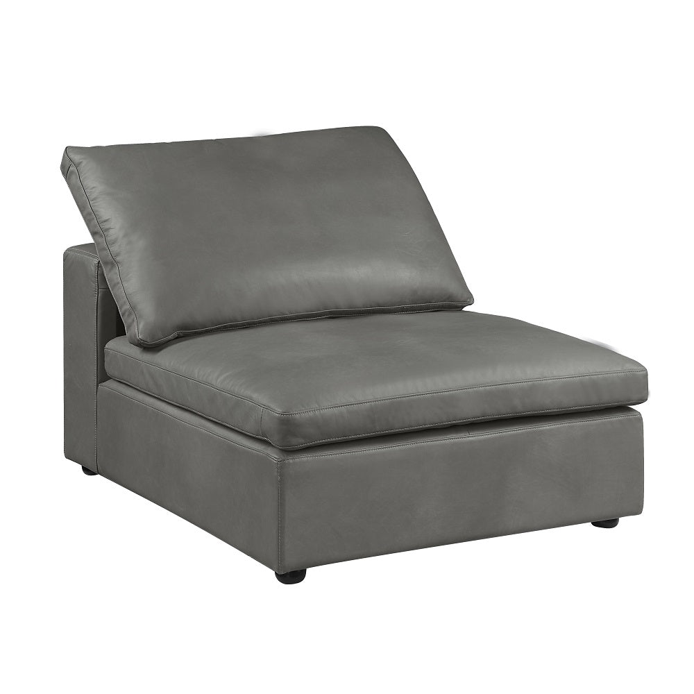 Acme - Margot Modular Chair LV01980 Gray Leather Match