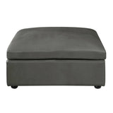 Acme - Margot Ottoman LV01982 Gray Leather Match