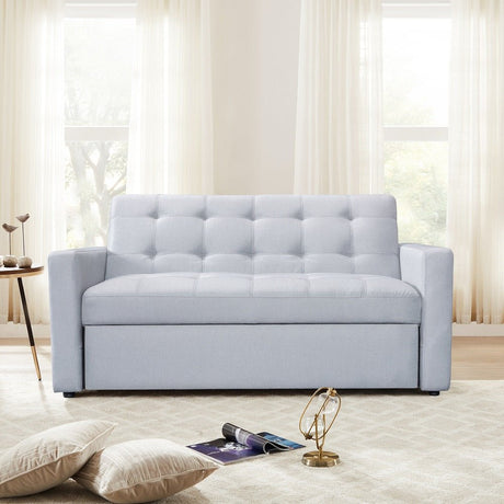 Camacho Sofa W/Sleeper LV02130 Light Gray Fabric | Acme - LV02130 - Home Elegance USA - 1