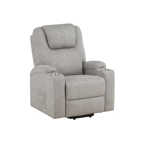 Acme - Evander Power Lift Recliner LV02180 Light Gray Chenille